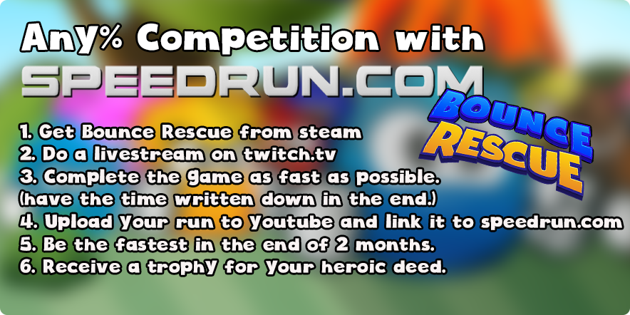 Bounce Rescue! PC-release speedrun race!